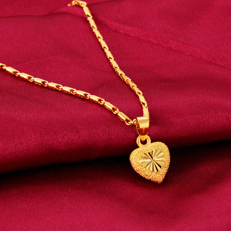 Love Clavicle Chain Gold Necklace For Valentine's Day