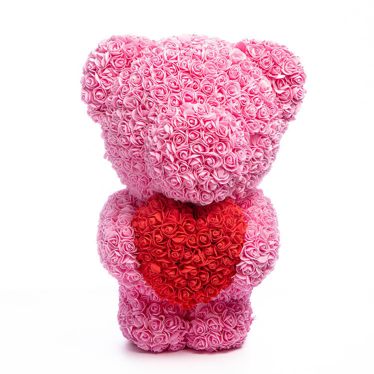 PE Simulation Immortal Rose Bear Love Heart Gift