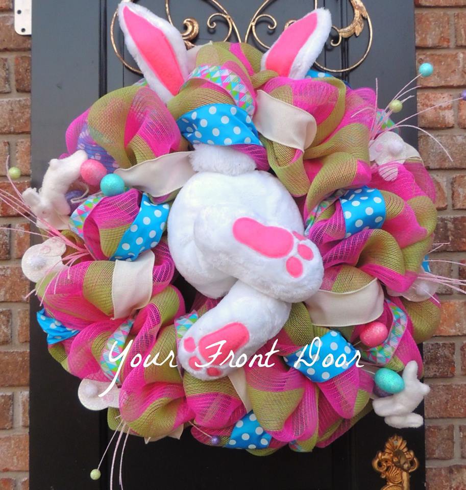 Cute Easter Rabbit Wreath