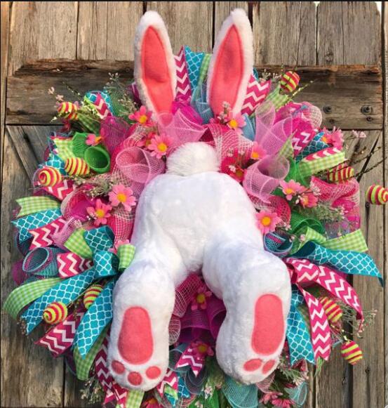 Cute Easter Rabbit Wreath