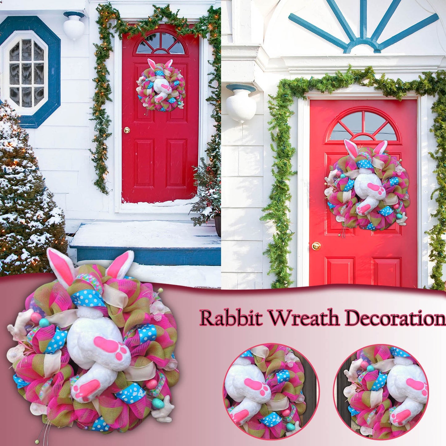 Cute Easter Rabbit Wreath