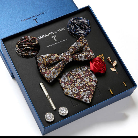 Men's Gift Box Tie Fashion Scarf Combination