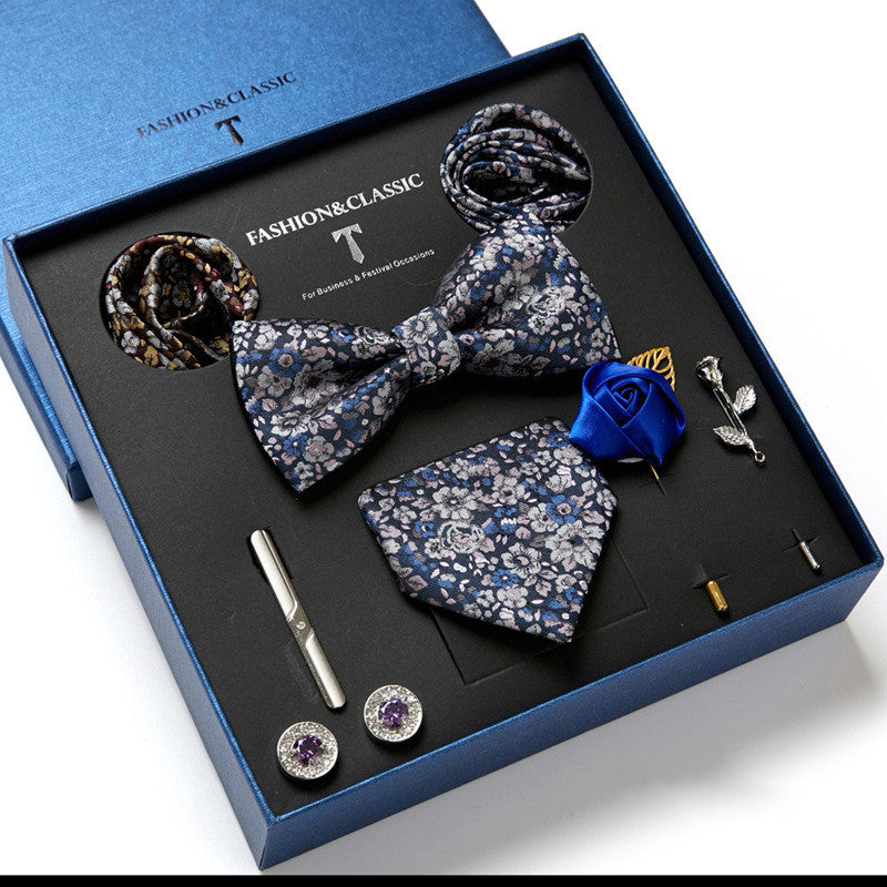 Men's Gift Box Tie Fashion Scarf Combination