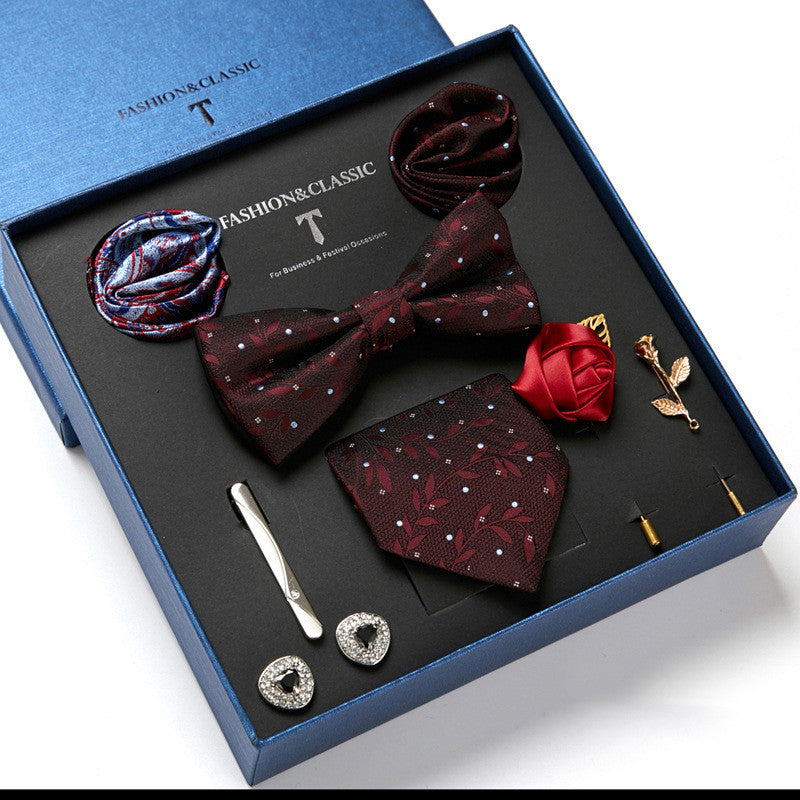 Men's Gift Box Tie Fashion Scarf Combination