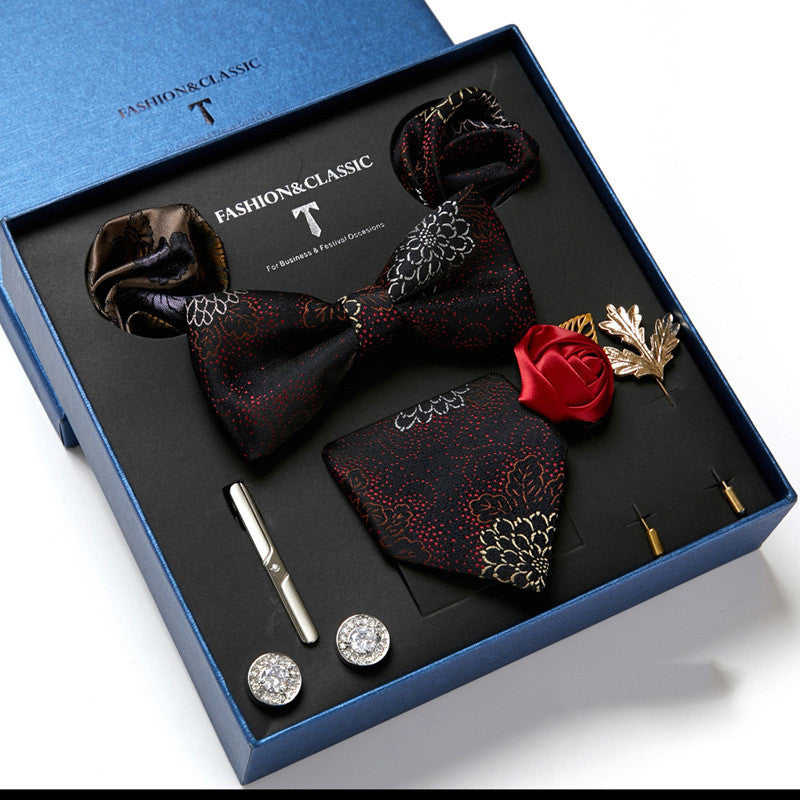 Men's Gift Box Tie Fashion Scarf Combination