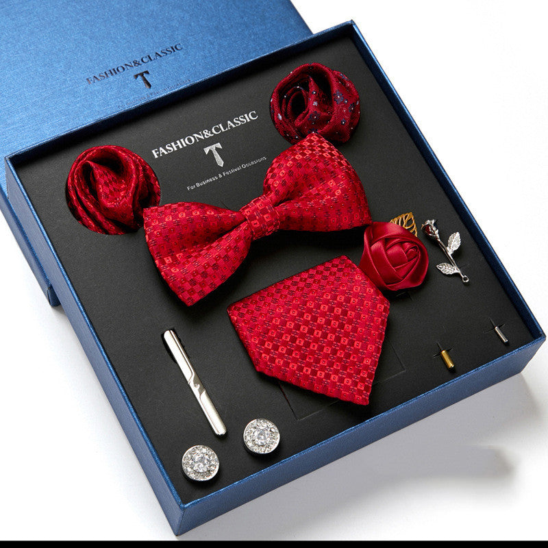 Men's Gift Box Tie Fashion Scarf Combination