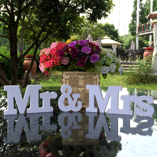 Wooden Mr & Mrs sign