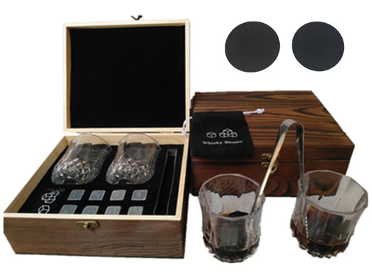 Whisky ice wine stone wooden box set