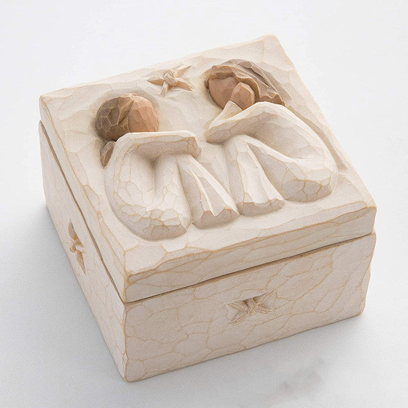 Couple Storage Box Valentine's Day Decoration Resin Craft