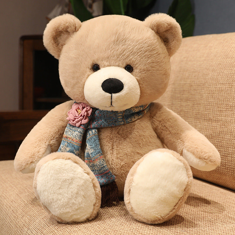 Flower Scarf Bear Doll Plush Toy