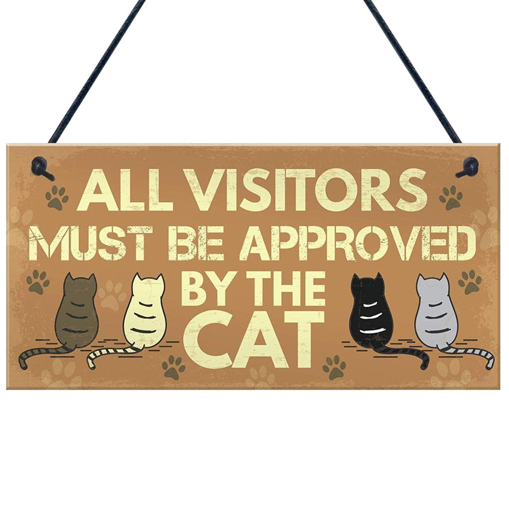 Cat wooden sign