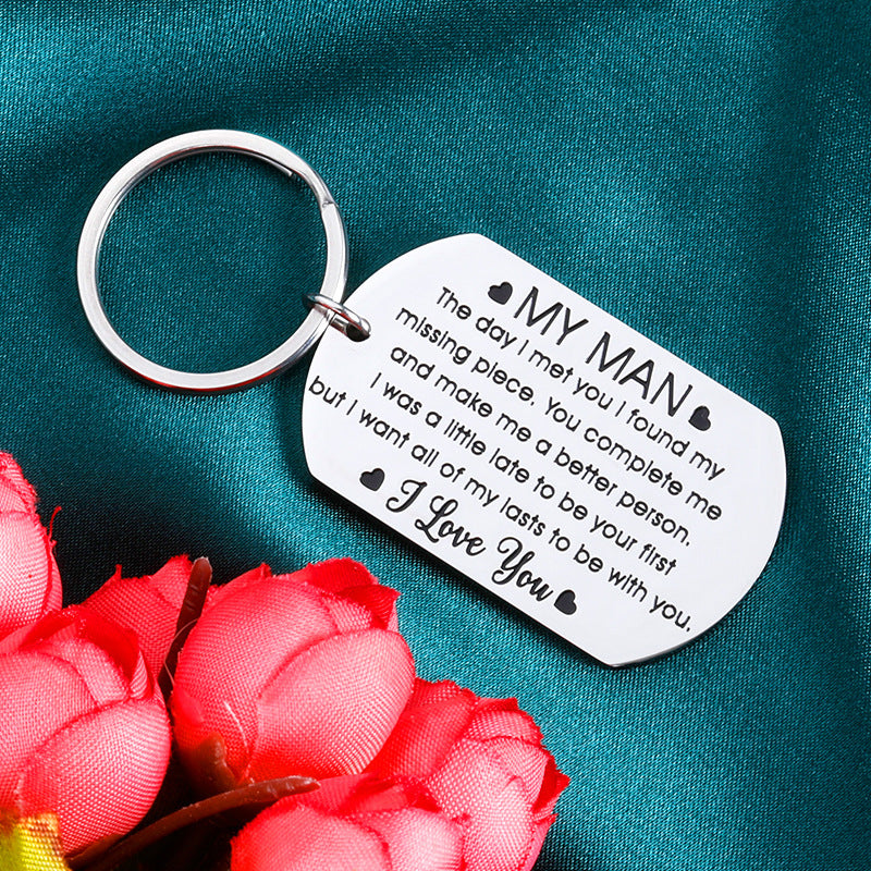 Stainless Steel Keychain For Boyfriend Valentine's Day