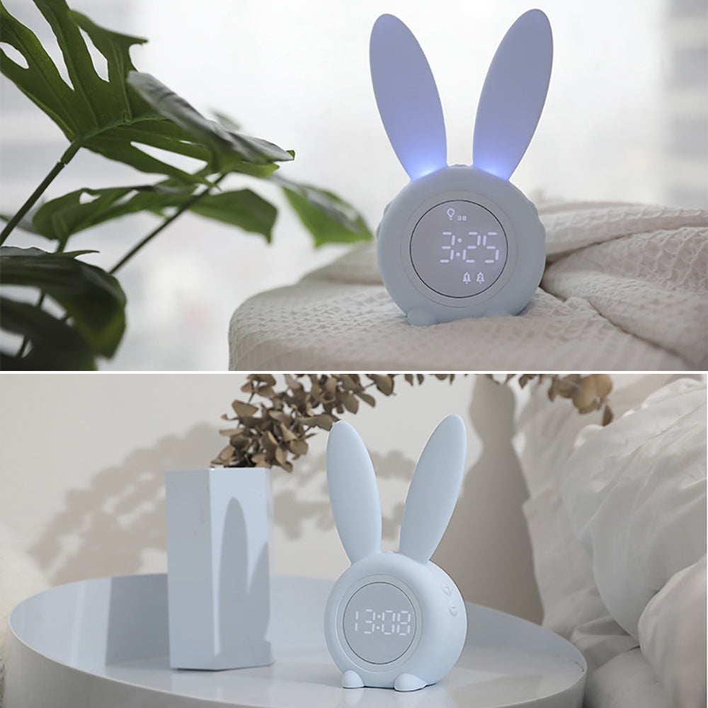 LED Digital Alarm Clock Bunny Ear