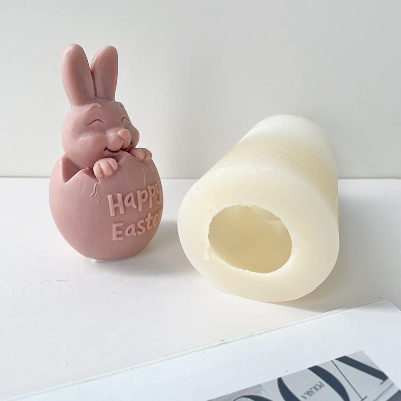 Candle Mold DIY Easter Shell Breaking Rabbit