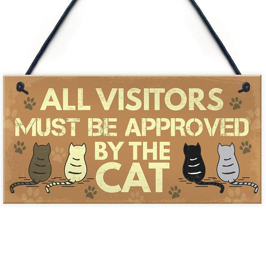 Cat wooden sign