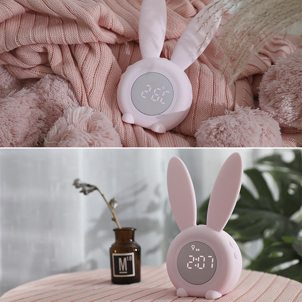 LED Digital Alarm Clock Bunny Ear