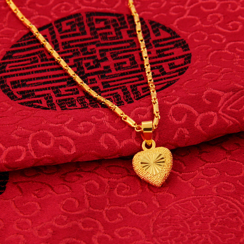 Love Clavicle Chain Gold Necklace For Valentine's Day