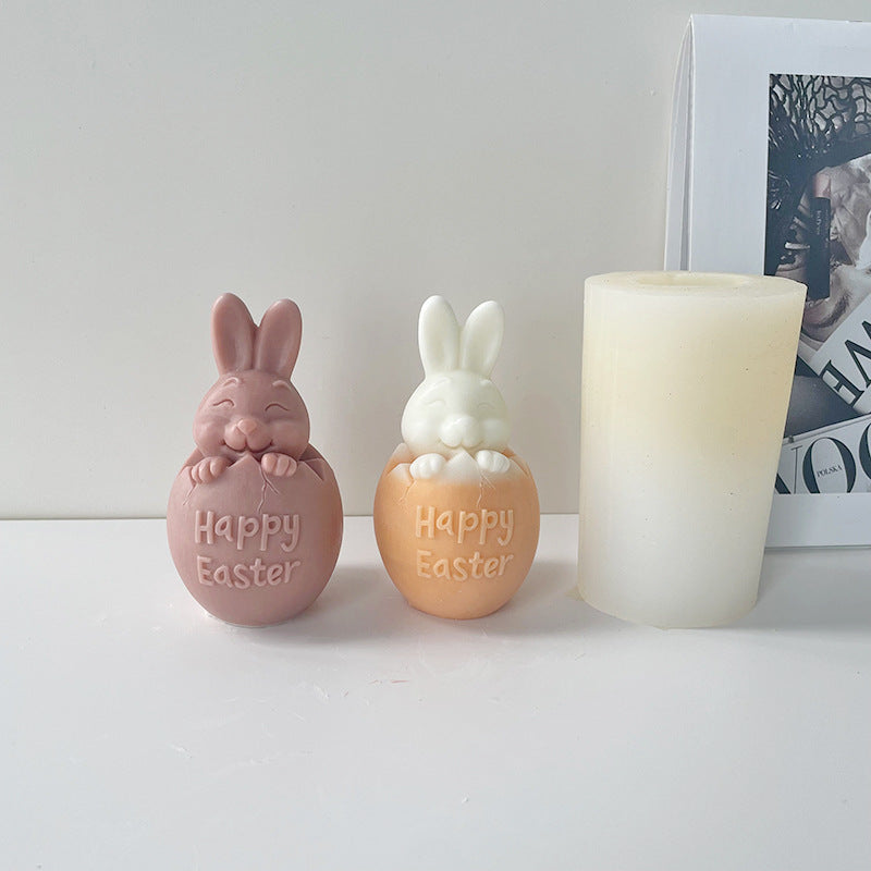 Candle Mold DIY Easter Shell Breaking Rabbit