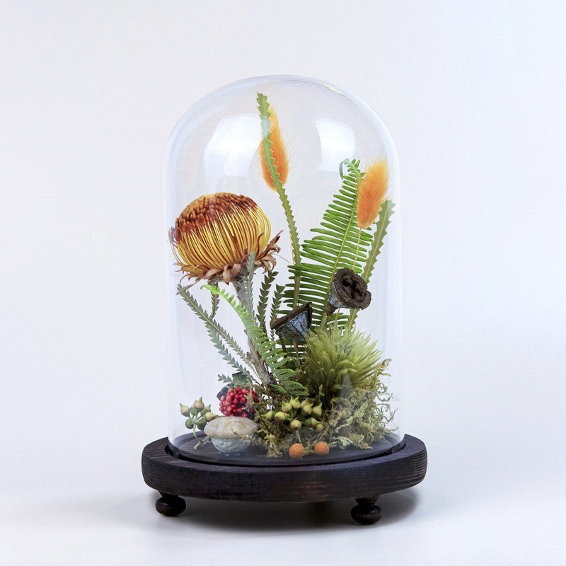 Handmade Plant Dried Flower Flower Micro Landscape Glass Cover