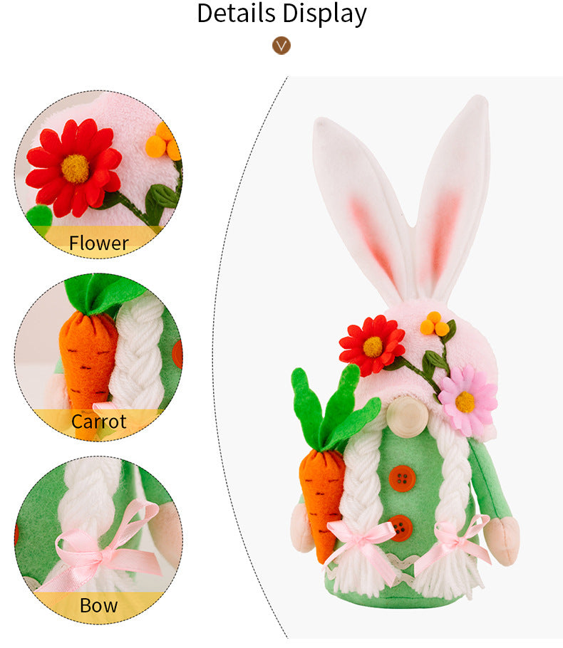 Easter Faceless Gnome Rabbit