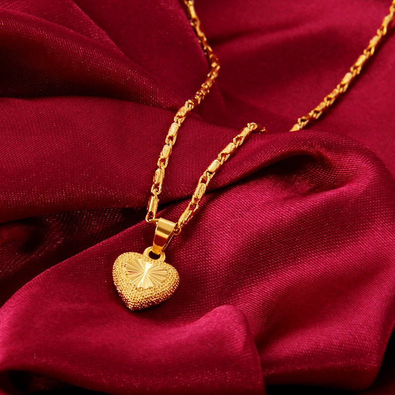 Love Clavicle Chain Gold Necklace For Valentine's Day