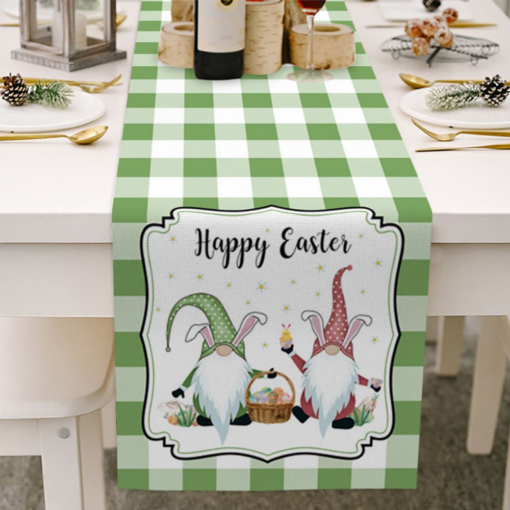 Light Wood Grain Bottom Easter Cotton And Linen Table Flag