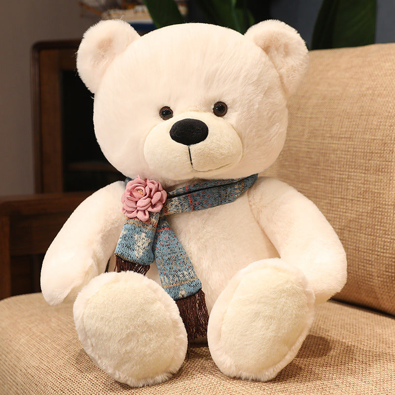 Flower Scarf Bear Doll Plush Toy