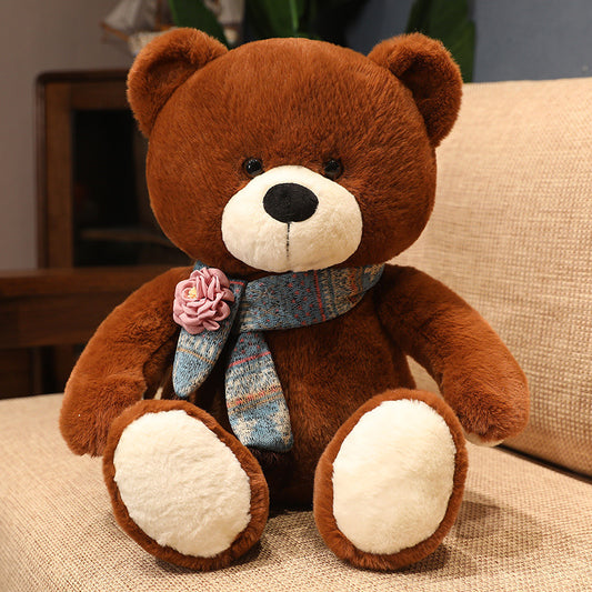 Flower Scarf Bear Doll Plush Toy