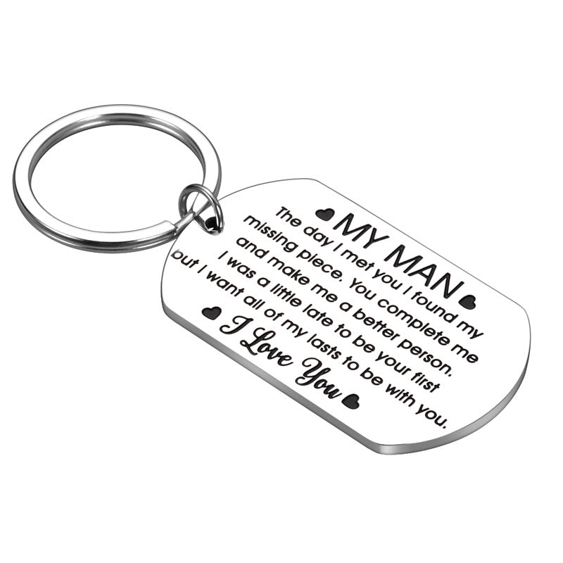 Stainless Steel Keychain For Boyfriend Valentine's Day